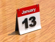 Calendar on desk - January 13th