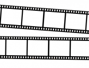 Film strips isolated on white.